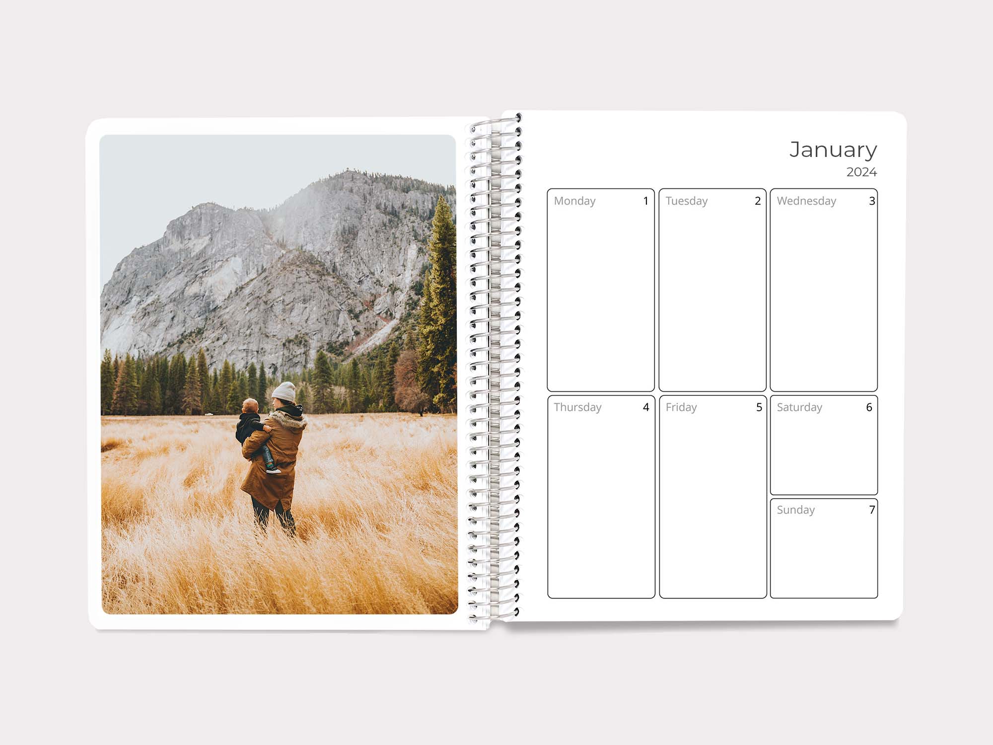 2024 Daily Planner, Customized Daily Planner with Photos